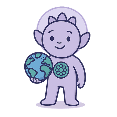 Mandala of Empathy mascot waving with sparkles Mandala of Empathy mascot waving with sparkles
